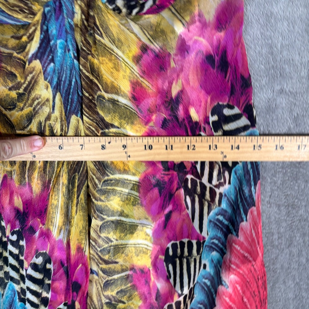 Marciano Vintage 100% Silk Strapless Maxi Dress Abstract Print Multicolor S Y2K - Picture 15 of 16